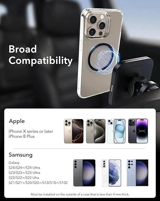 Universal Ring (HaloLock) - Black/Silver-6 Pack ESR ESR