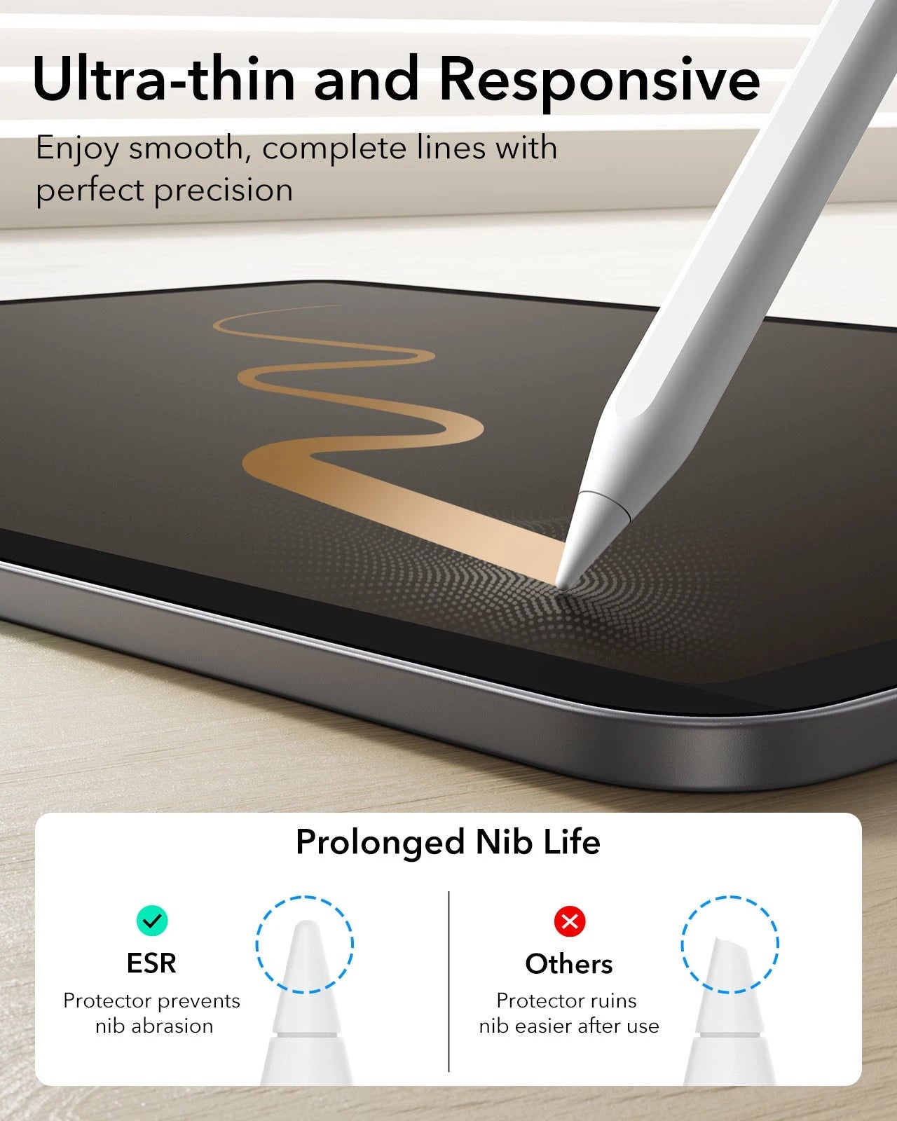 iPad Air 13“ (2025) Magnetische Rebound Tastatur Hülle 360 Schutz Paper Feel Bündel - DE Layout -Schwarz ESR ESR