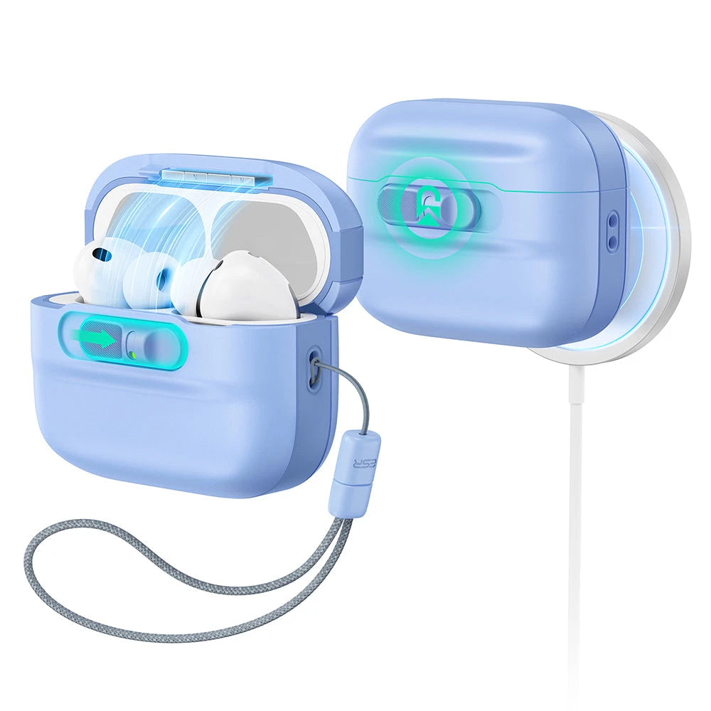 Light Blue AirPods Pro 3 Case Cover with with Keychain | ESR Pulse