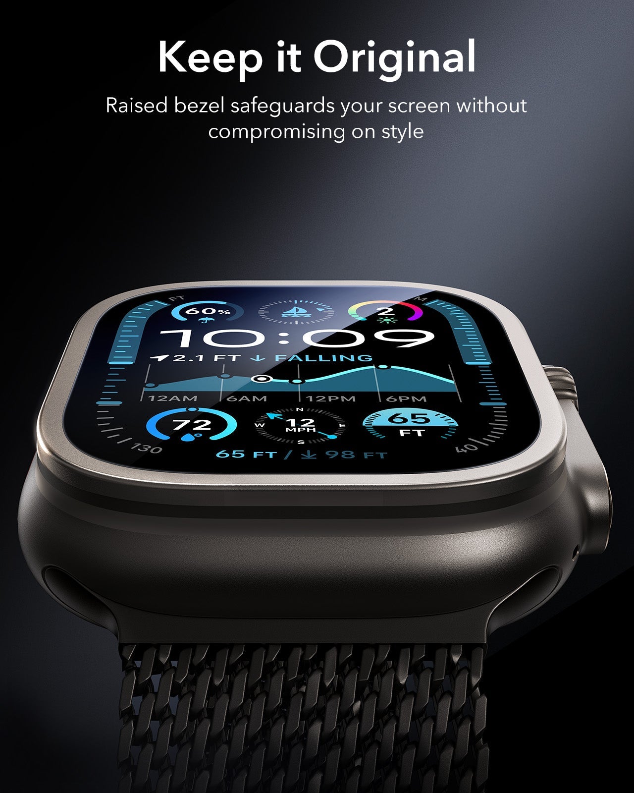 ESR Apple Watch Ultra 3 2025 Screen Protector Titanium Keep it Original