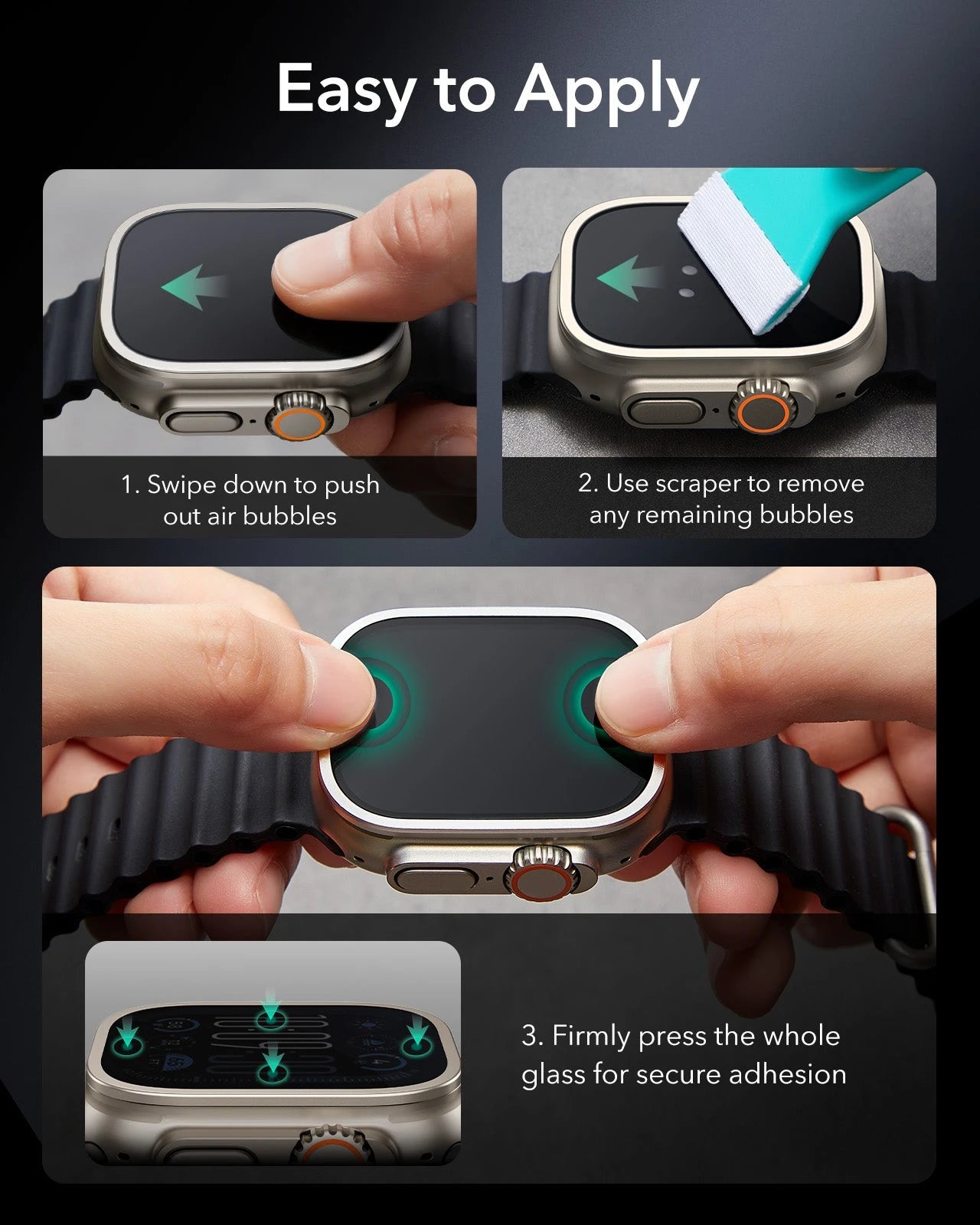 ESR Apple Watch Ultra 3 2025 Screen Protector Titanium Easy to Apply