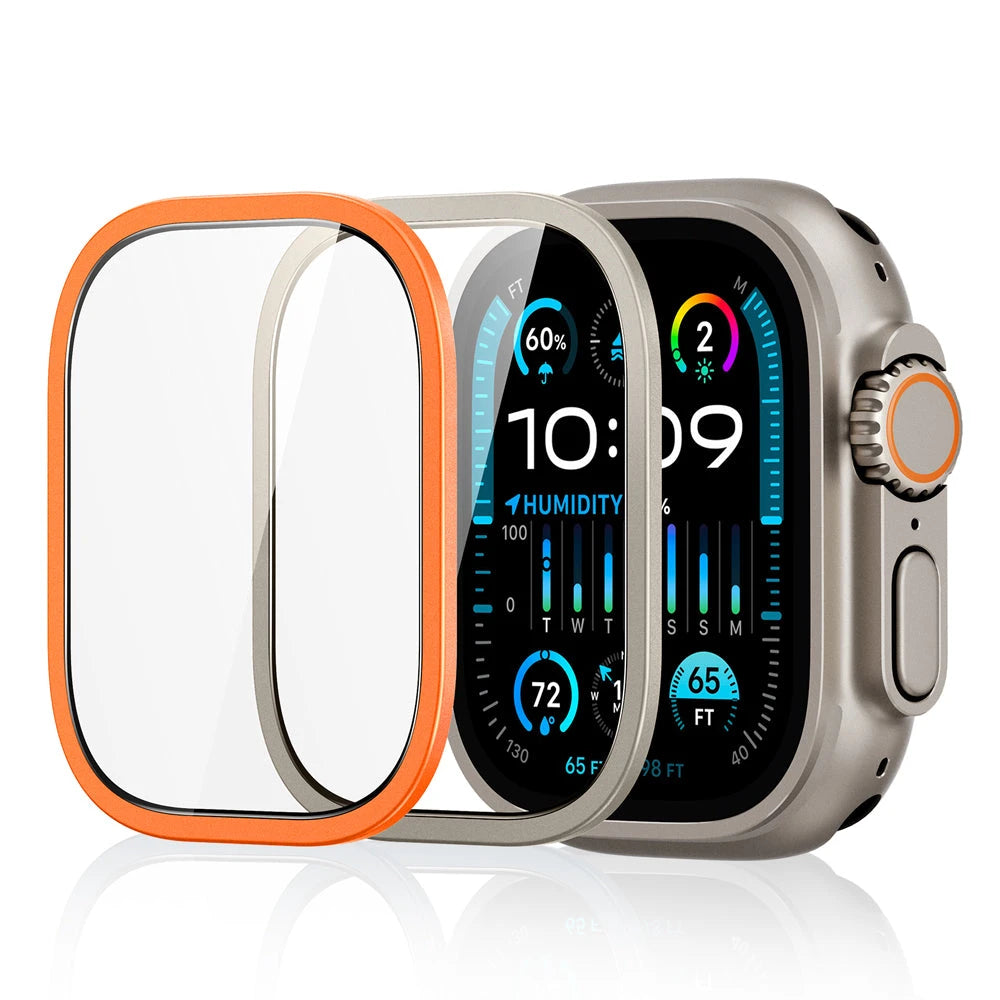 Apple Watch Ultra 3 2025 Screen Protector Titanium / Orange