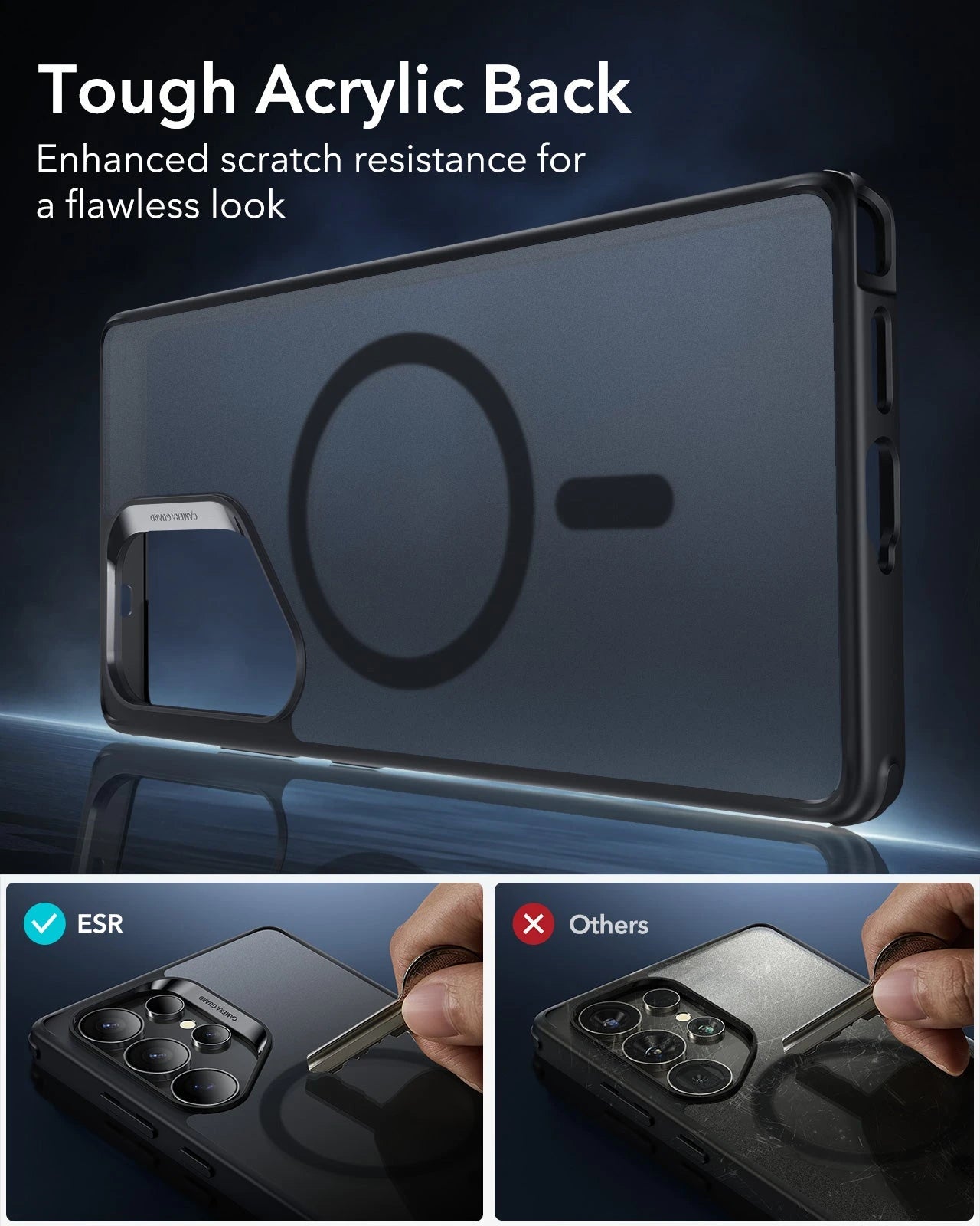 Galaxy S25 Ultra HaloLock Classic Hybrid Case - Frosted Black ESR ESR