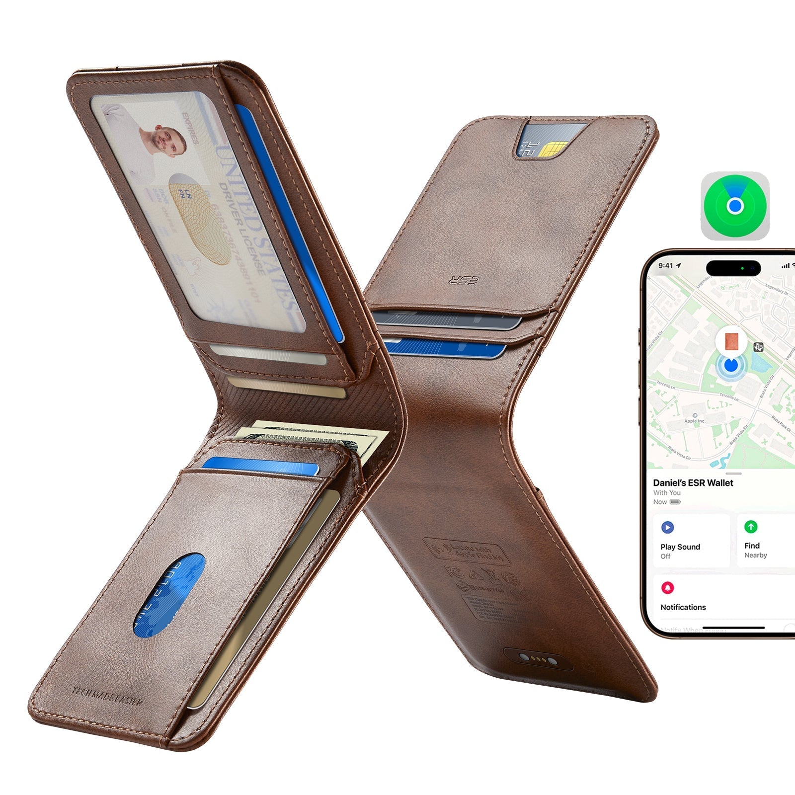 Geo Card Holder - Aged Leather ESR ESR