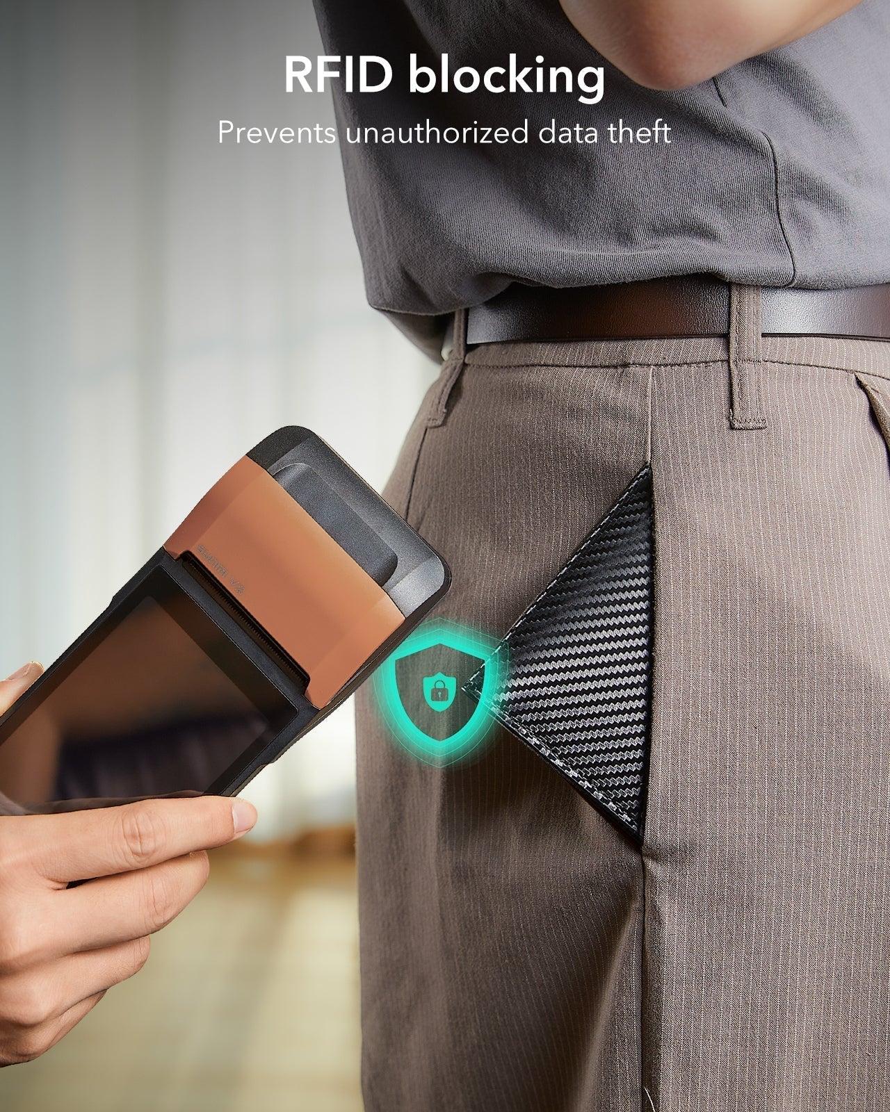 Geo Wallet with Find My - Black Carbon Fiber ESR ESR