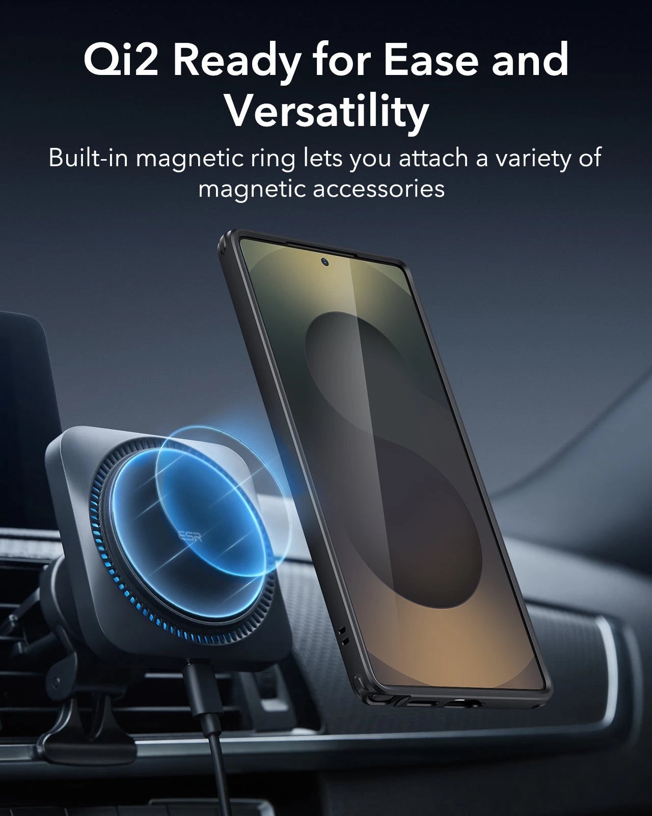 Galaxy S25 Ultra HaloLock Classic Hybrid Case - Frosted Black ESR ESR