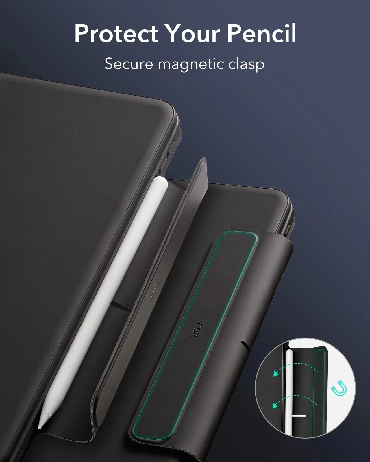 iPad Air 13“ (2025) Rebound Magnetische Tastatur Hülle 360 Pencil Bündel-DE Layout-Weiß ESR ESR