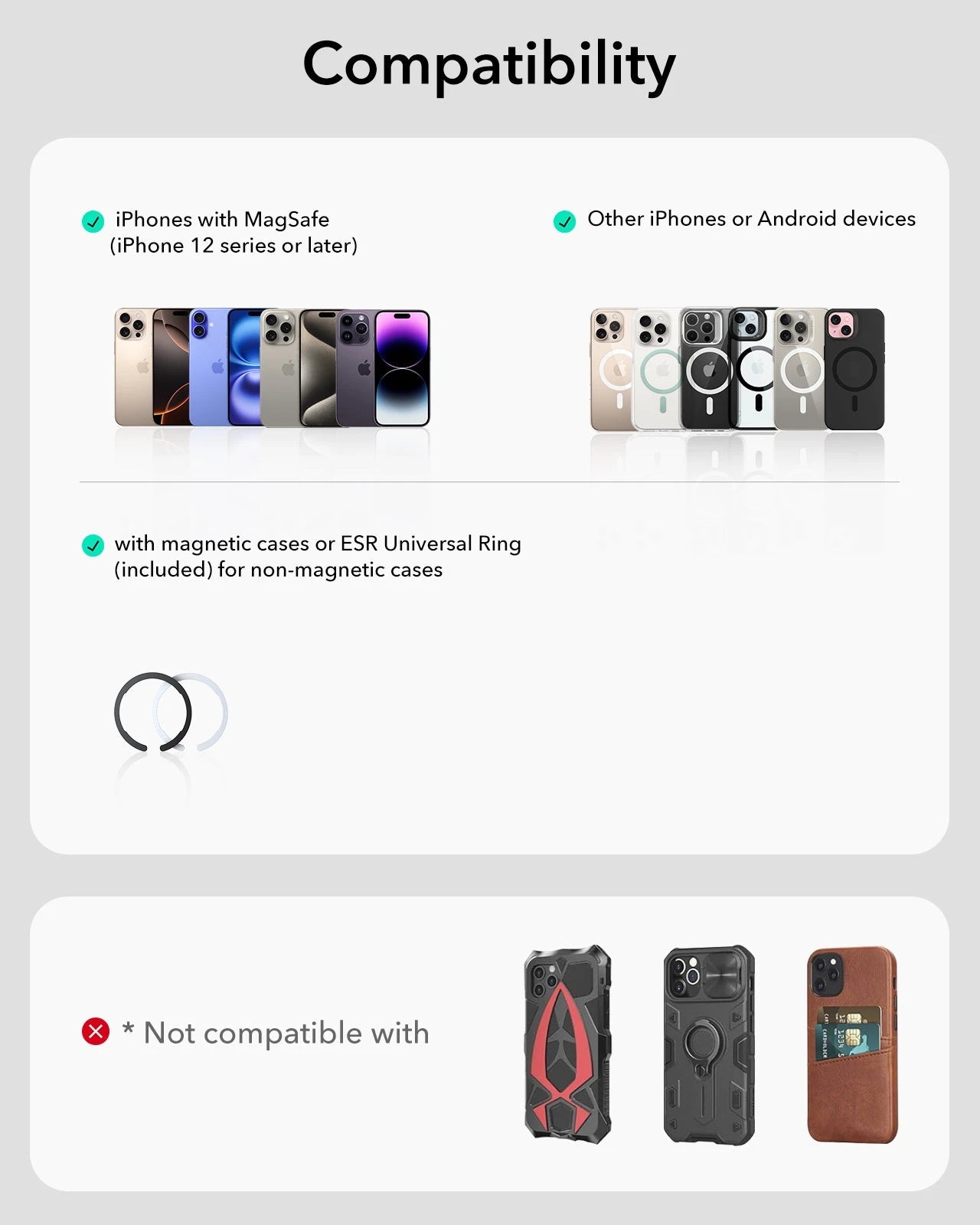 OmniLock Magnetic Car Mount (Suction Cup) - Black ESR ESR