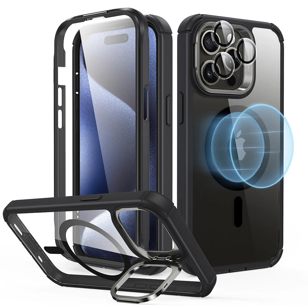 iPhone 15 Pro Max Armor Tough Case with Stash Stand (HaloLock) iPhone 15 Pro Max Armor Tough Case with Stash Stand (HaloLock)