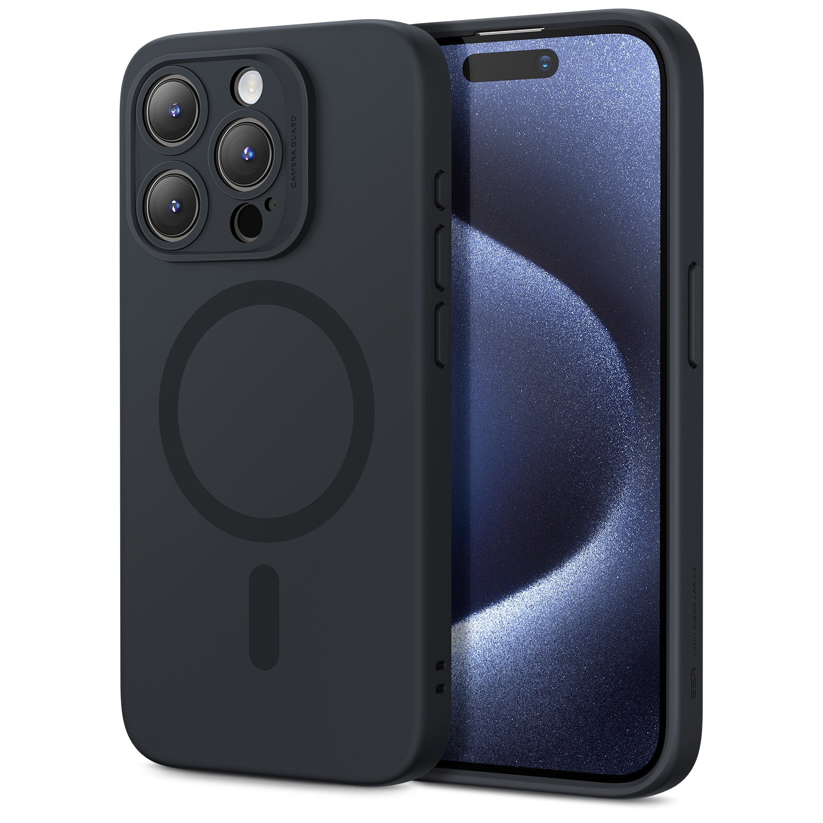 ESR for iPhone 15 Pro Case with MagSafe, Supports Magnetic Charging, Slim Liquid Silicone Case, Shock Absorbing, Screen and Camera Protection, Cloud ESR for iPhone 15 Pro Case with MagSafe, Supports Magnetic Charging, Slim Liquid Silicone Case, Shock Absorbing, Screen and Camera Protection, Cloud