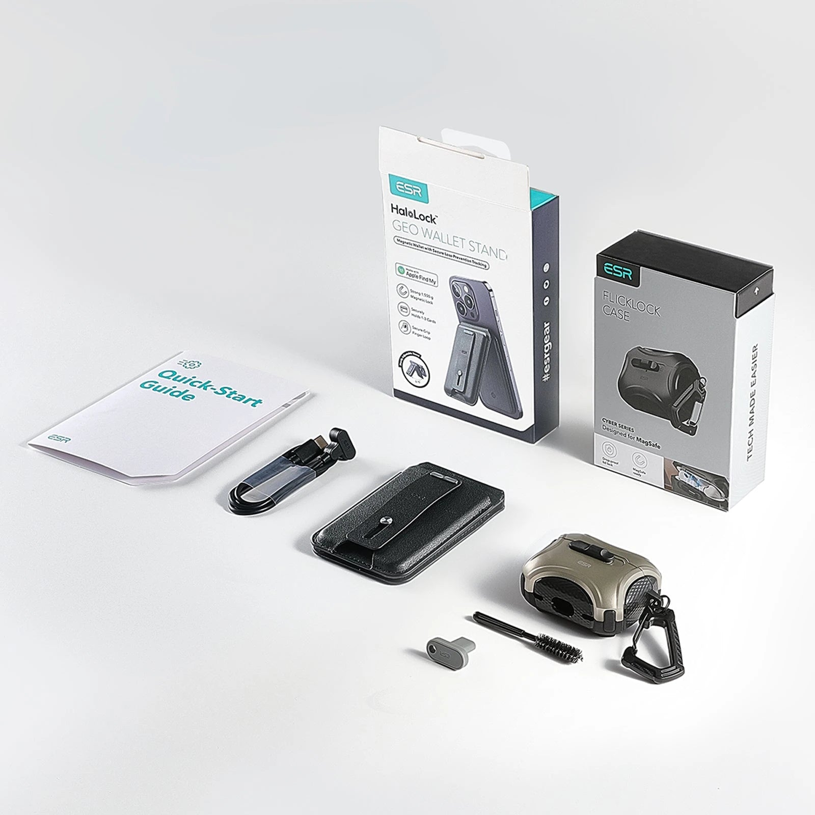 airpods pro case with lock and magsafe wallet with find my