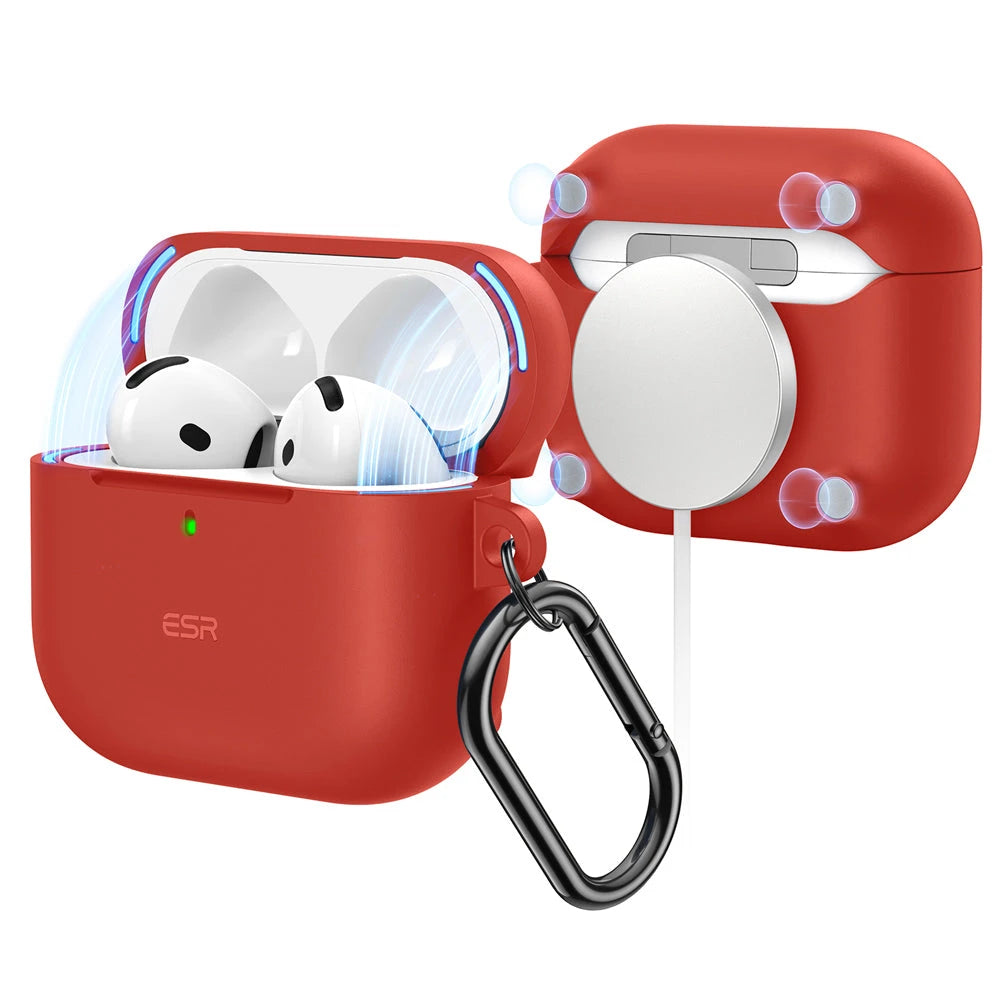 cloud soft airpods 4 silicone case red