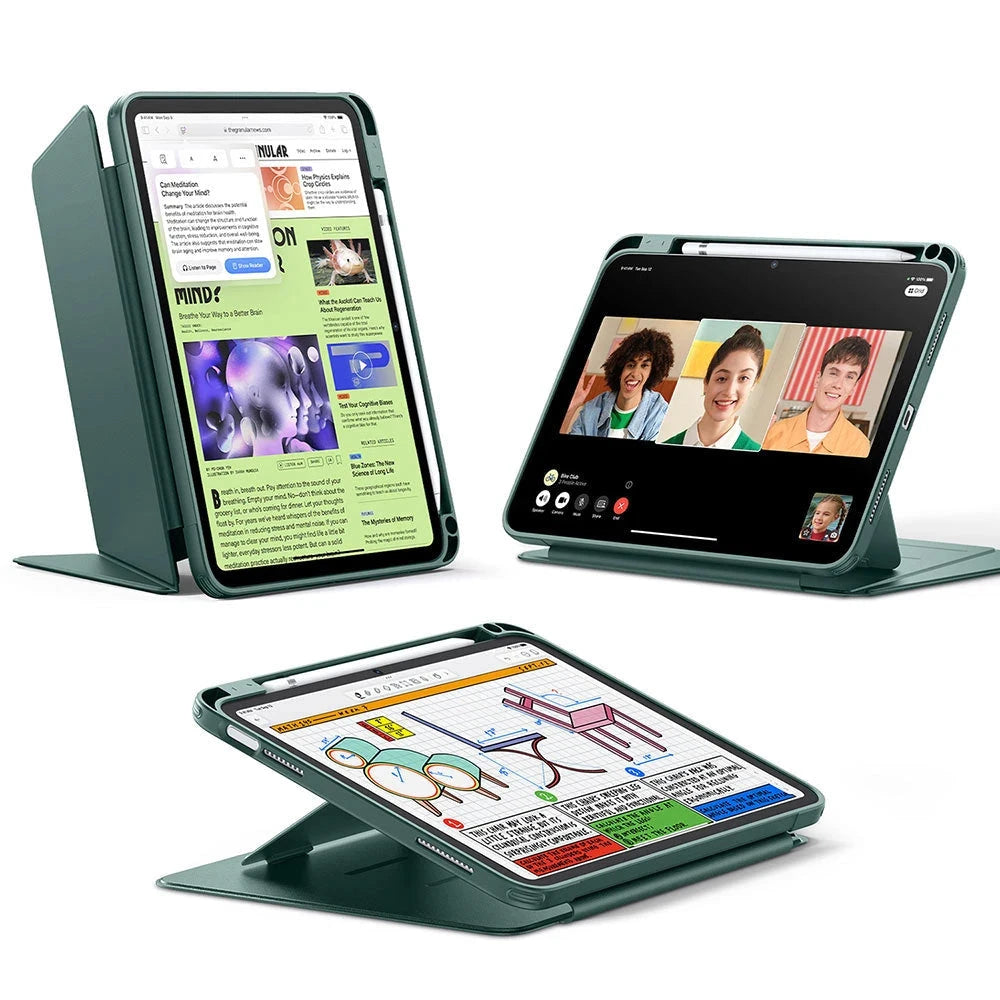 iPad 11" (A16, 2025) Flip Magnetic Case with Pencil Holder - Green ESR ESR