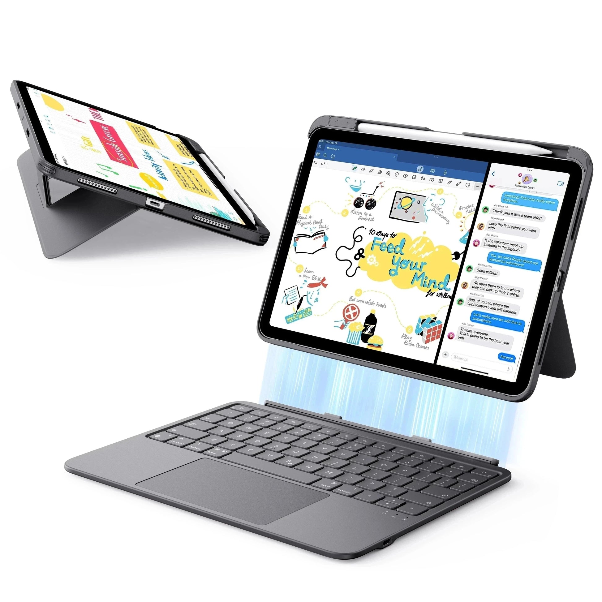 iPad Air 10.9"(5th/4th Gen ) Flex Keyboard Case (Detachable)- US Layout-Dark Gray ESR ESR