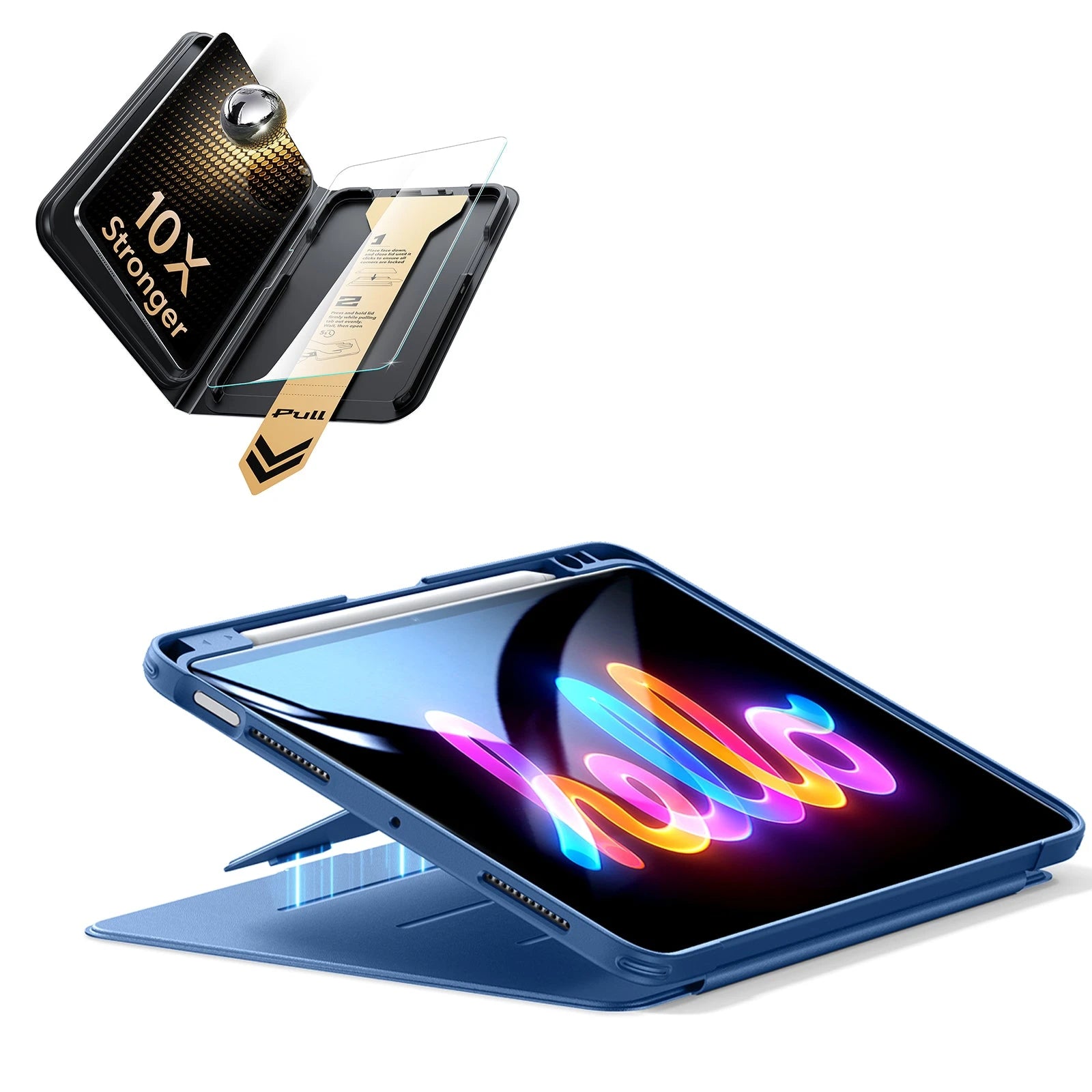 Navy Blue iPad Air 11 M4 ESR Professional Office Flip Case