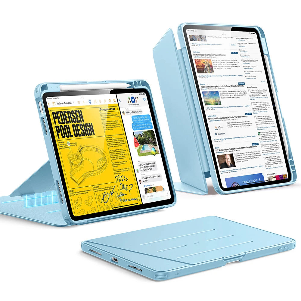 Sky Blue iPad Air 11-inch (M4,2026) PU Flip Cover with Pen Slot | ESR
