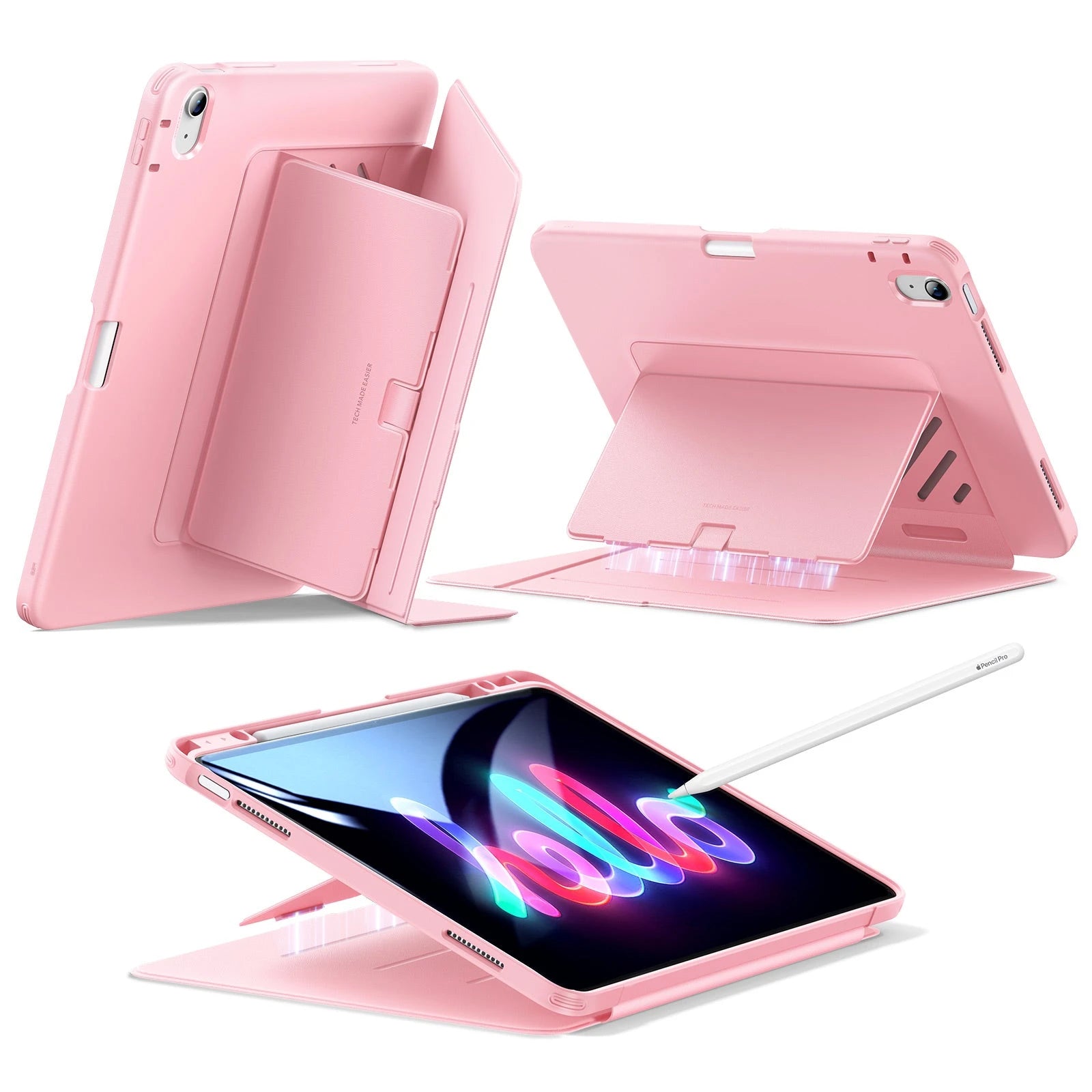 Pink iPad Air 13-inch (M4) Slim Durable Case with Pen Slot | ESR Flip