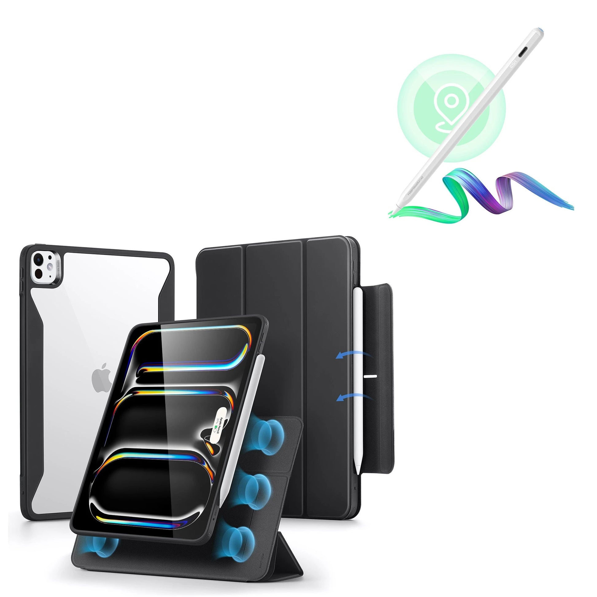 iPad Pro 11ʺ (2024) Rebound Hybrid Case 360 with Digital Pencil Bundle - Black ESR ESR