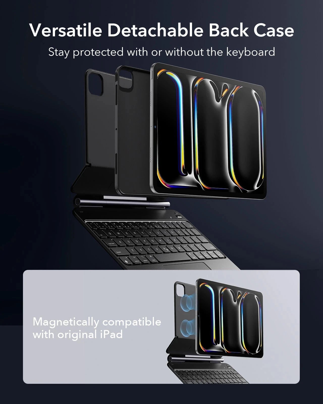 iPad Pro 11” (2025) Rebound Magnetic Keyboard Case 360 - US Layout-Black ESR ESR