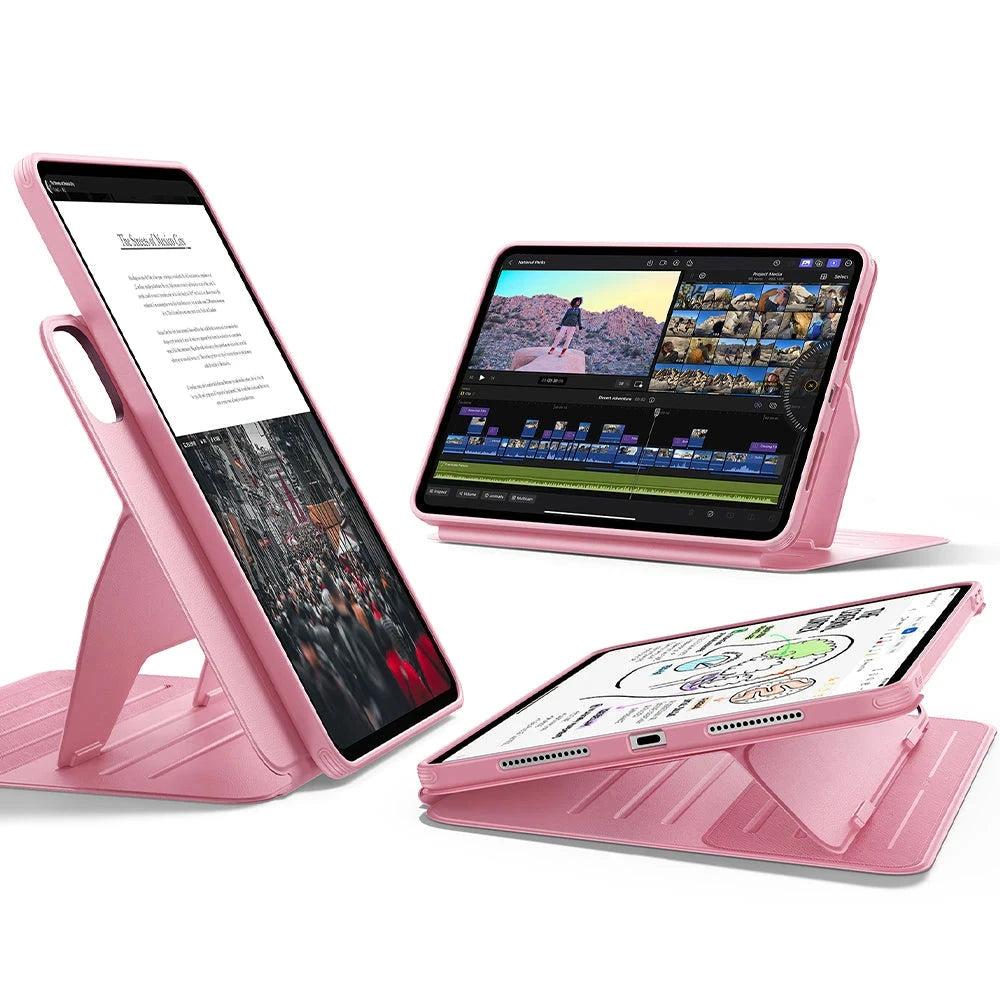 Magnetic Shift Pink iPad Pro 11 Case & Cover (M5) with Pencil