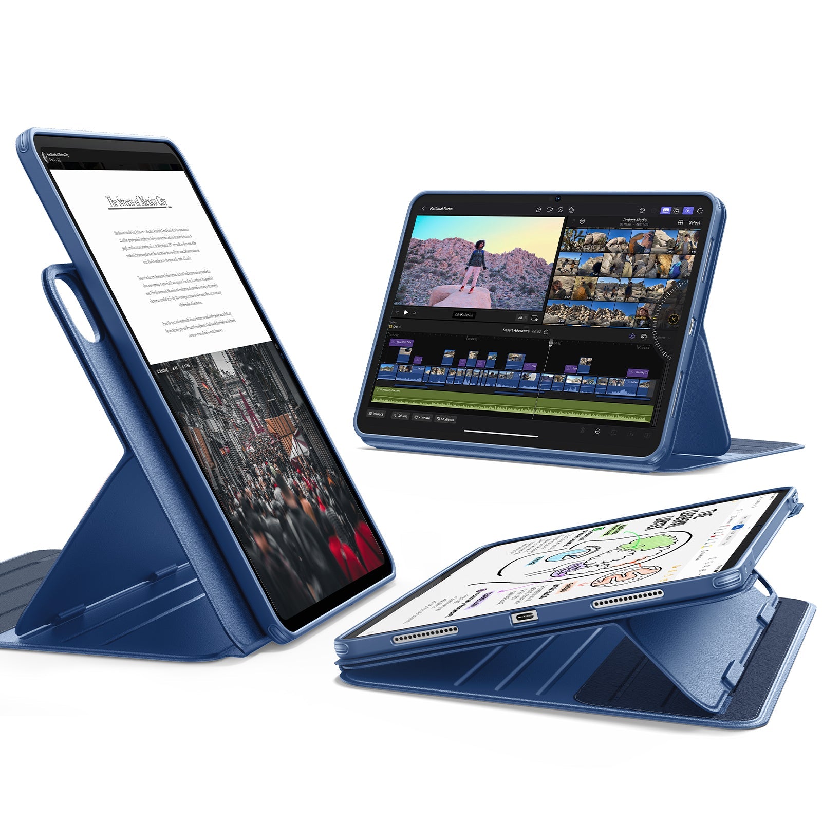 Navy Blue Lift Standing iPad Pro 13-inch (M5,2025) | ESR Shift