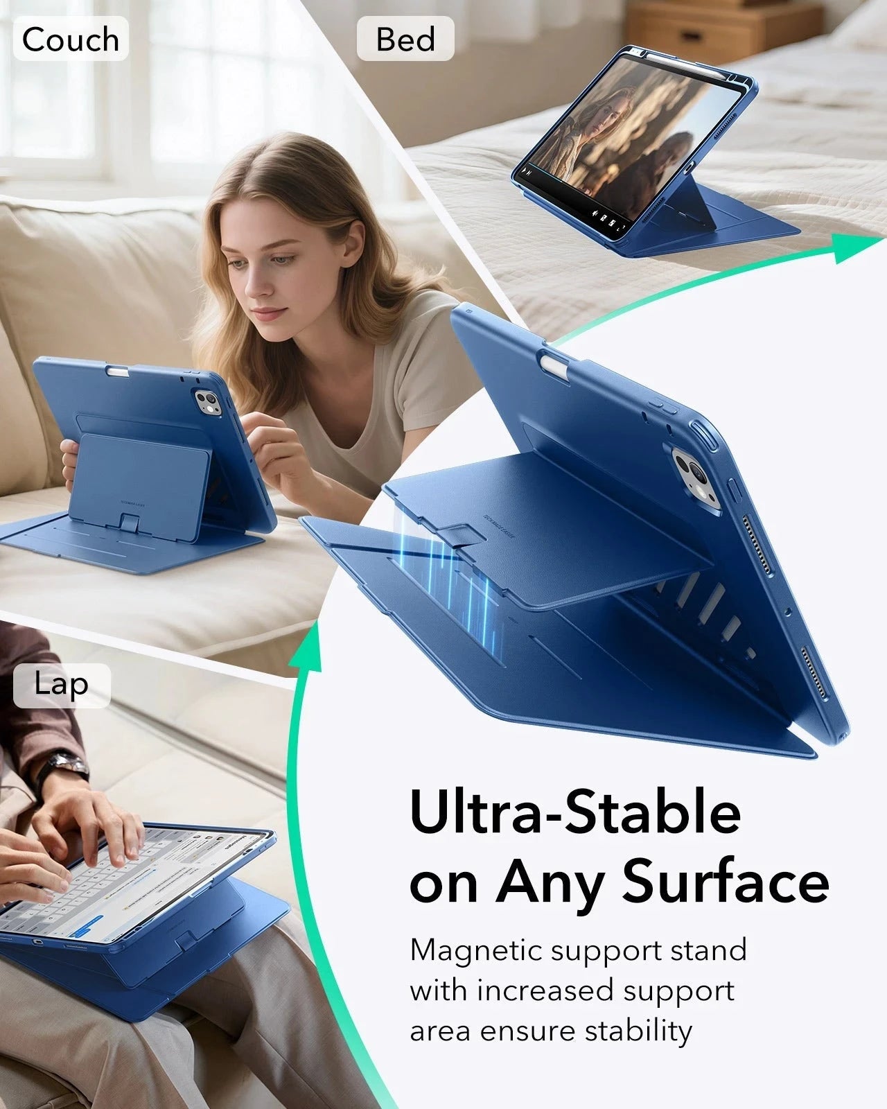 iPad Pro 13" (2024) Flip Magnetic Case with Pencil Holder - Navy Blue ESR ESR