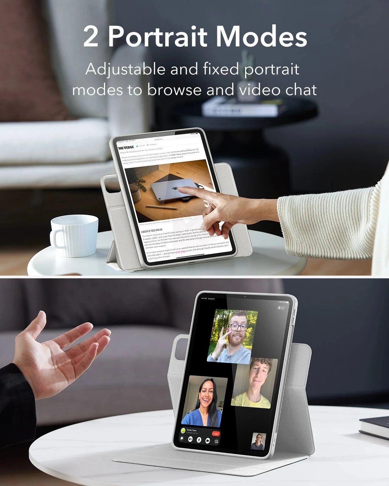 iPad Pro 13ʺ (2025) Rebound Hybrid Case 360 - Brilliant White ESR ESR