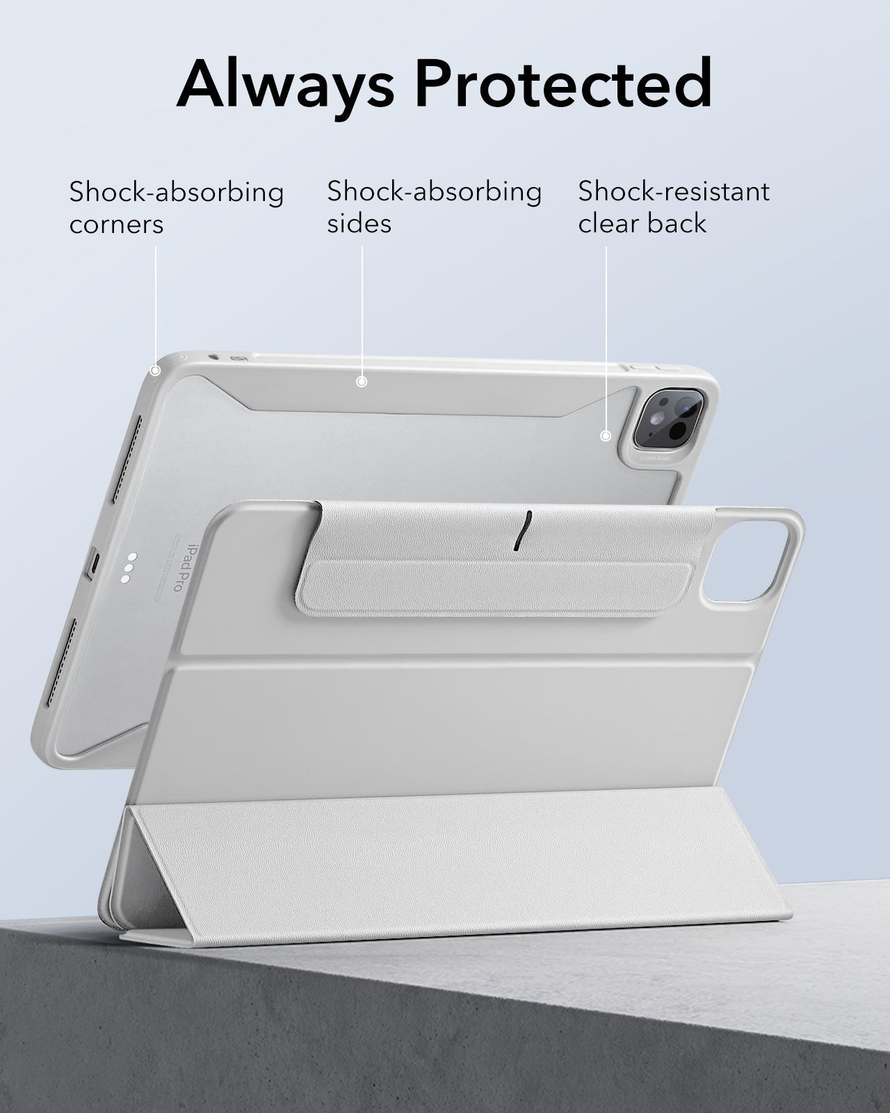iPad Pro 13ʺ (2025) Rebound Hybrid Case 360 - Brilliant White ESR ESR