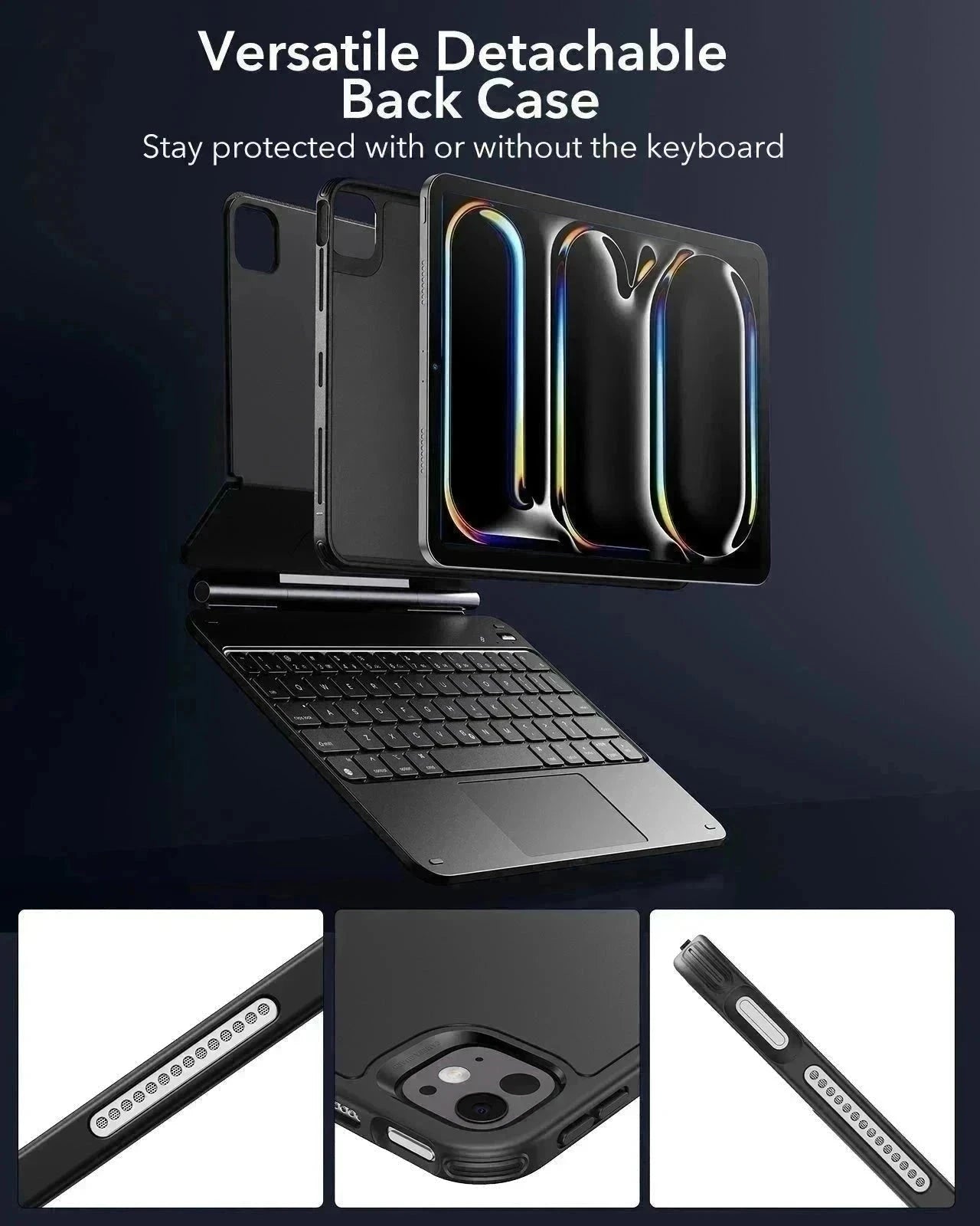 versatile detachable back case