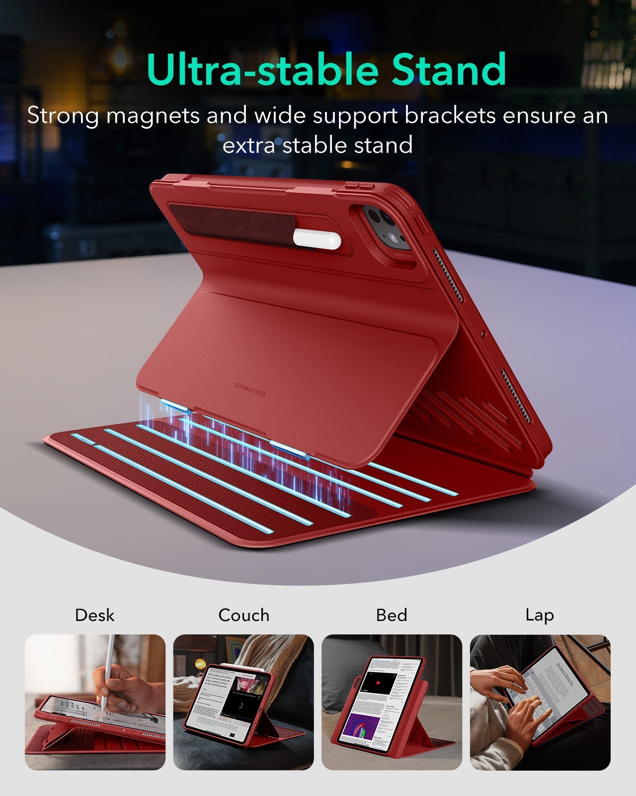 iPad Pro 13" (2025) Shift Transformation Bundle - Red ESR ESR