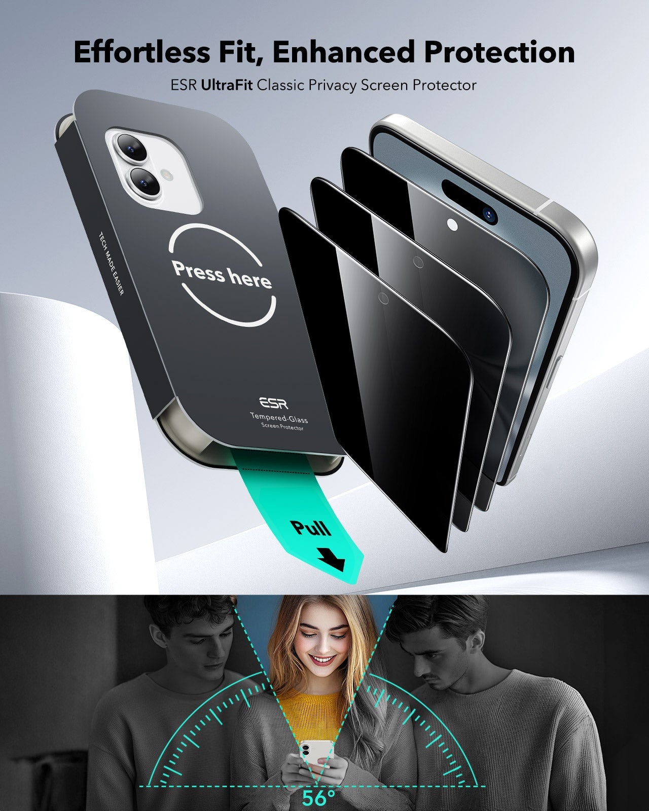 Best Privacy Screen Protector for iPhone 16 Plus ESR