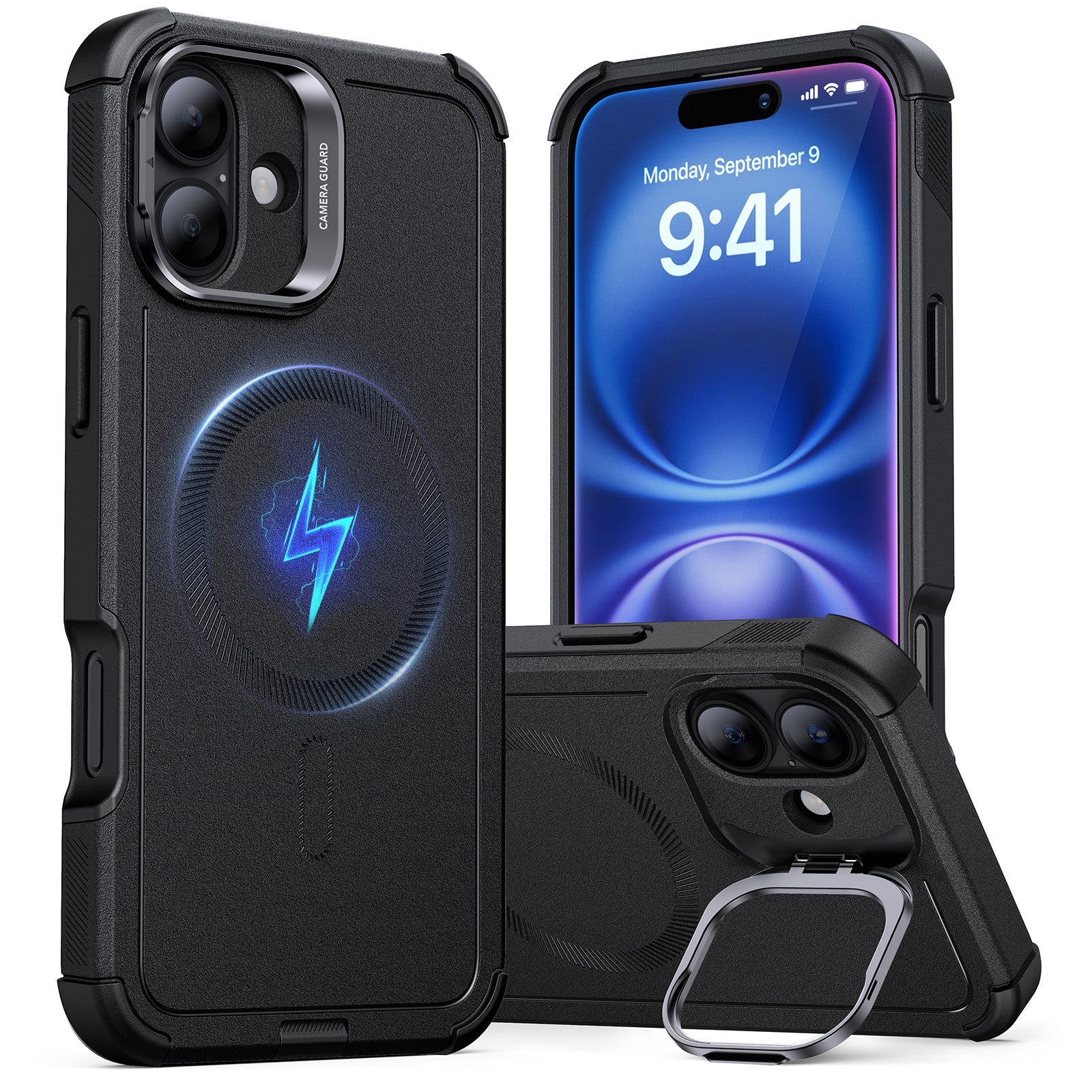 CJBZLCfor IPhone 16 Pro Max Case With Stand, Compatible With MagSafe