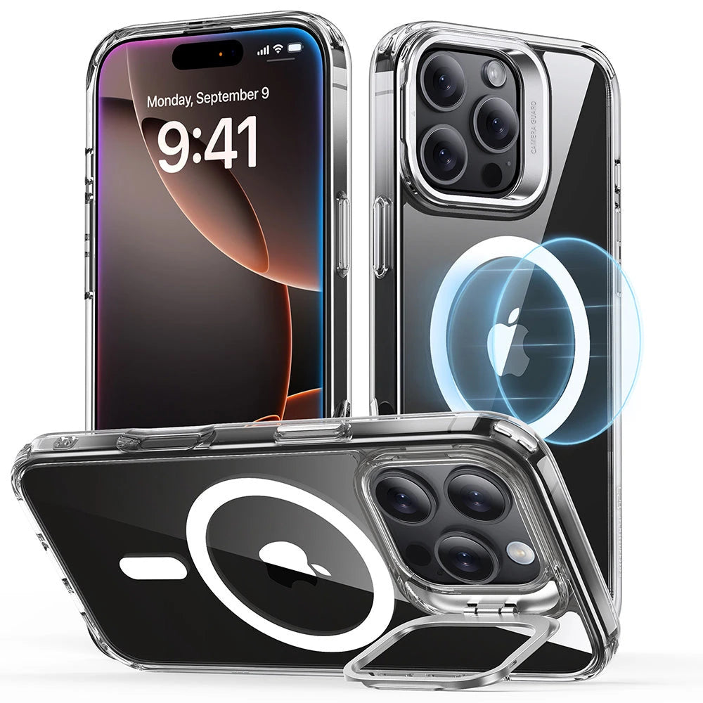 iPhone 16 Pro Classic Hybrid Case with Stash Stand Privacy Protection Bundle iPhone 16 Pro Classic Hybrid Case with Stash Stand Privacy Protection Bundle