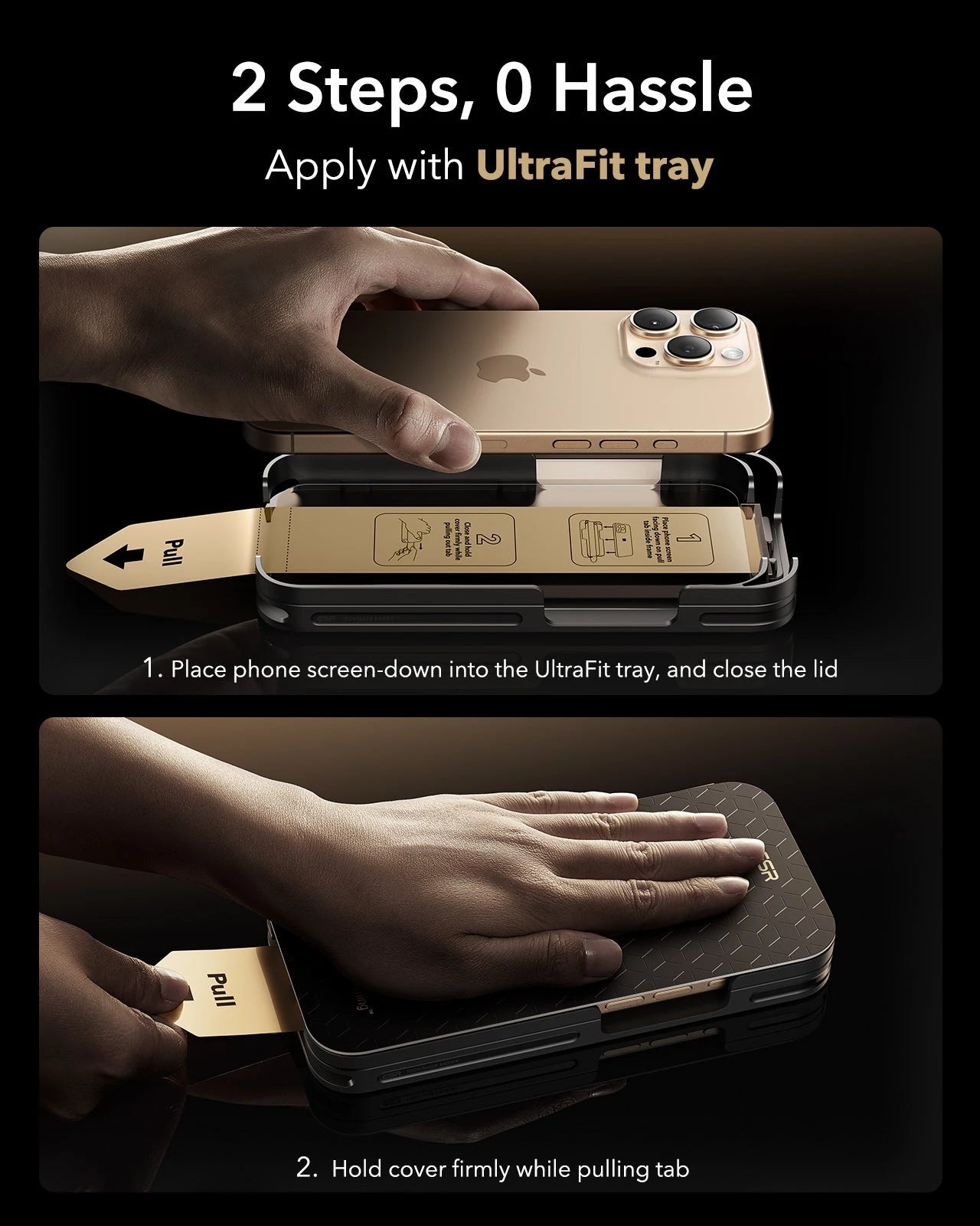 ESR Best iPhone 16 Pro Max Privacy Screen Protector with Corning Glass apply with ultrafit tray