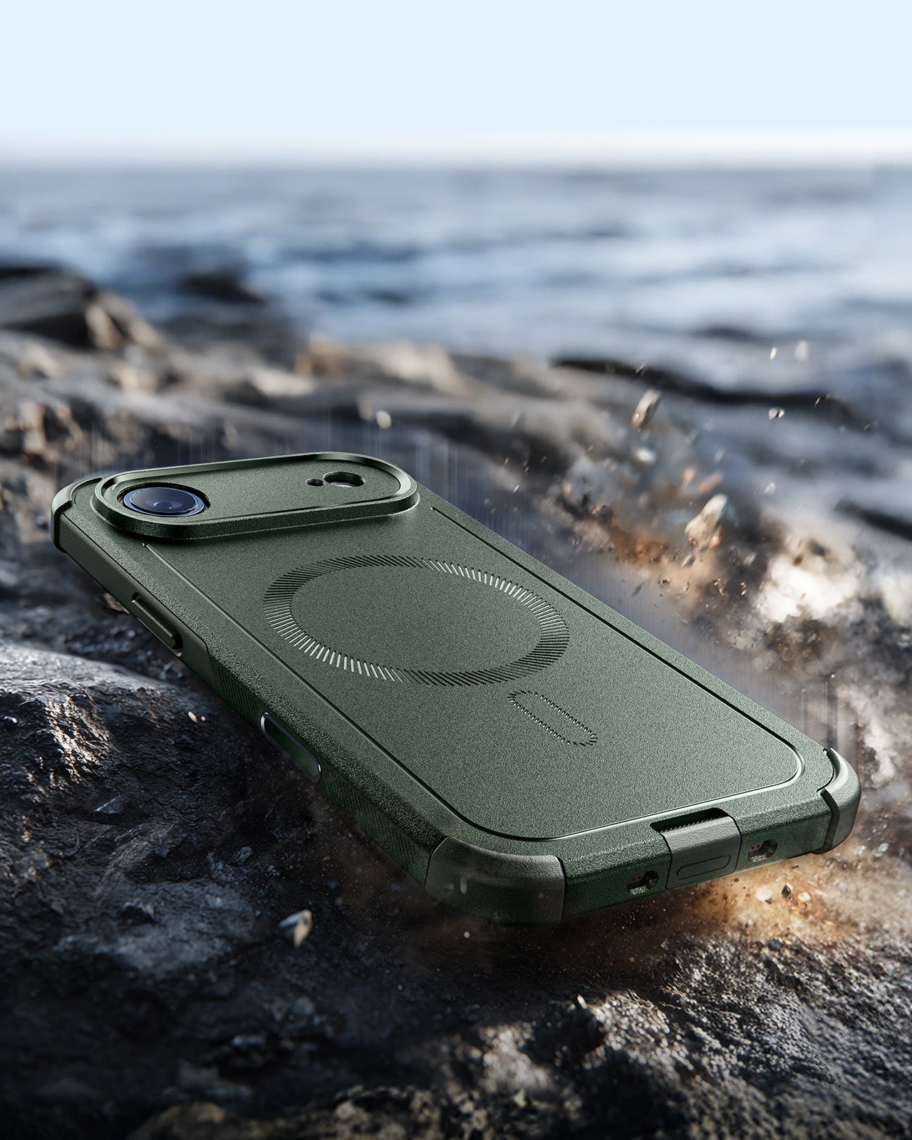 ESR iPhone 17 Air Cyber Tough Magsafe Case with Camera Control Green