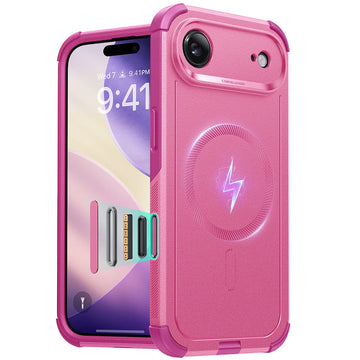 iPhone 17 Air Cyber Tough Magsafe Case with Camera Control Pink
