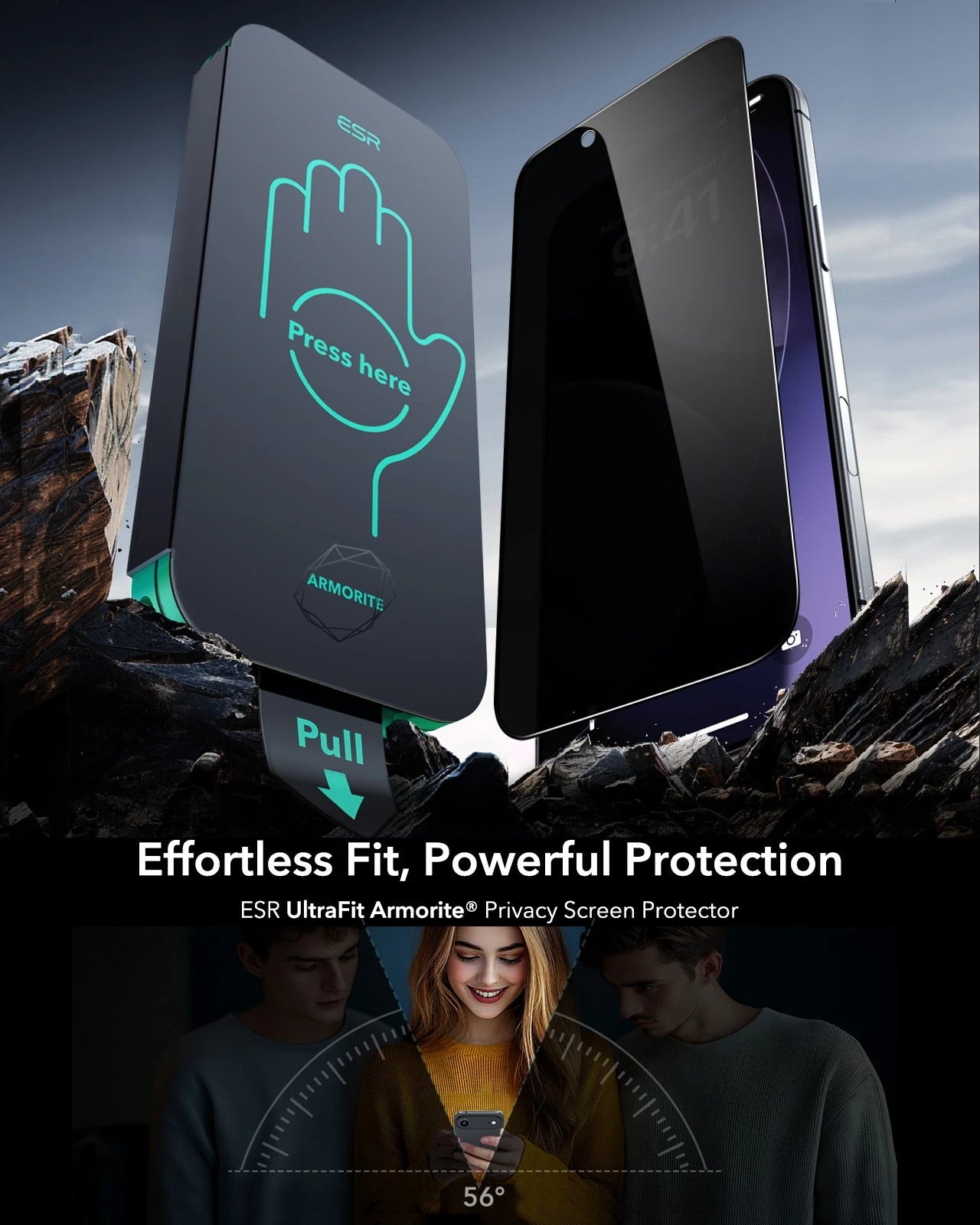ESR iPhone 17 Air UltraFit Armorite Privacy Screen Protector 3 Pack