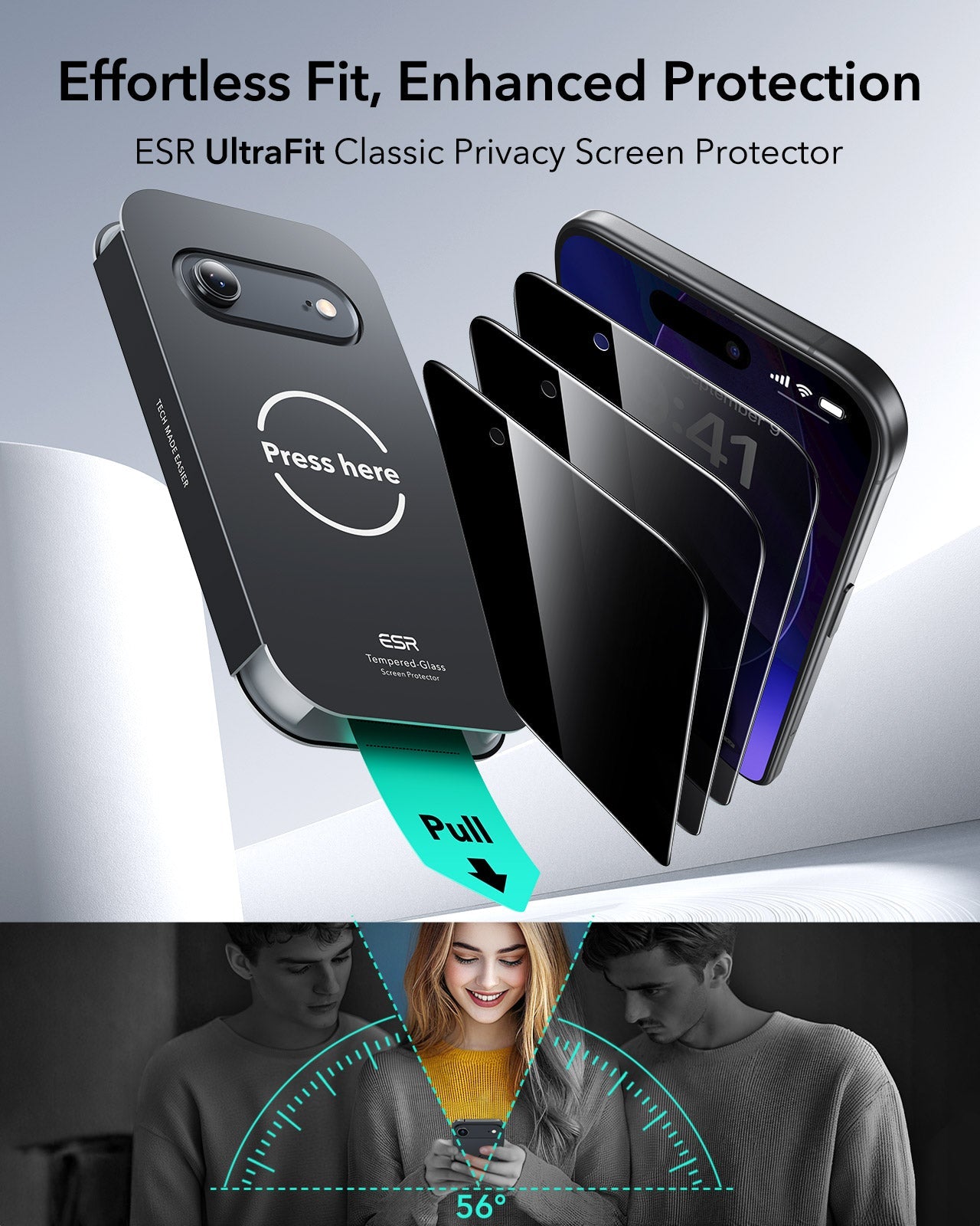 ESR iPhone 17 Air Tempered Glass Privacy Screen Protector