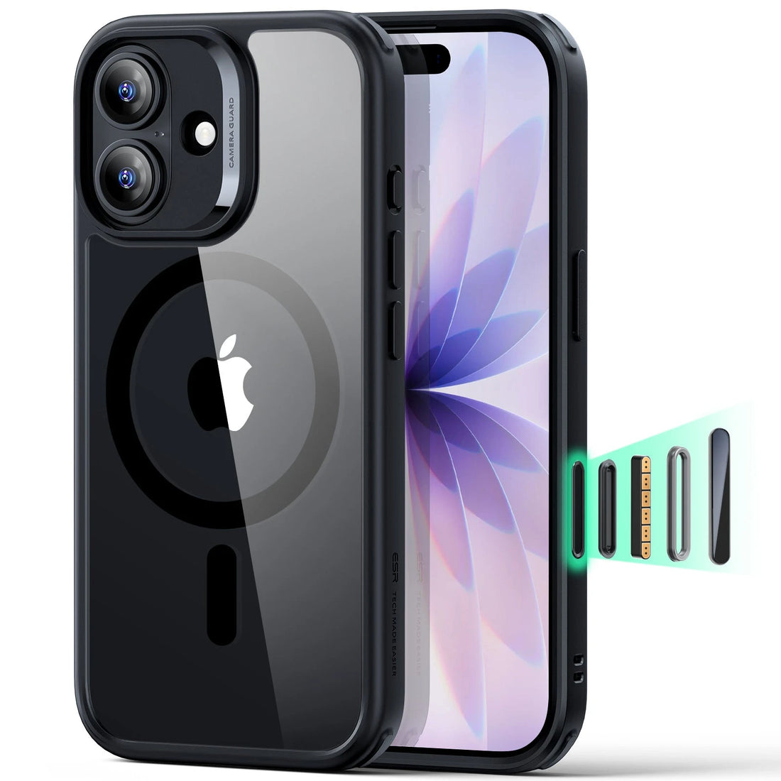 iPhone 17 Classic Hybrid Magnetic Case (Camera Control) - Clear Black ESR ESR