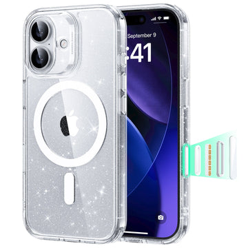 iPhone 17 Magsafe Case with Camera Control Clear Shimmer