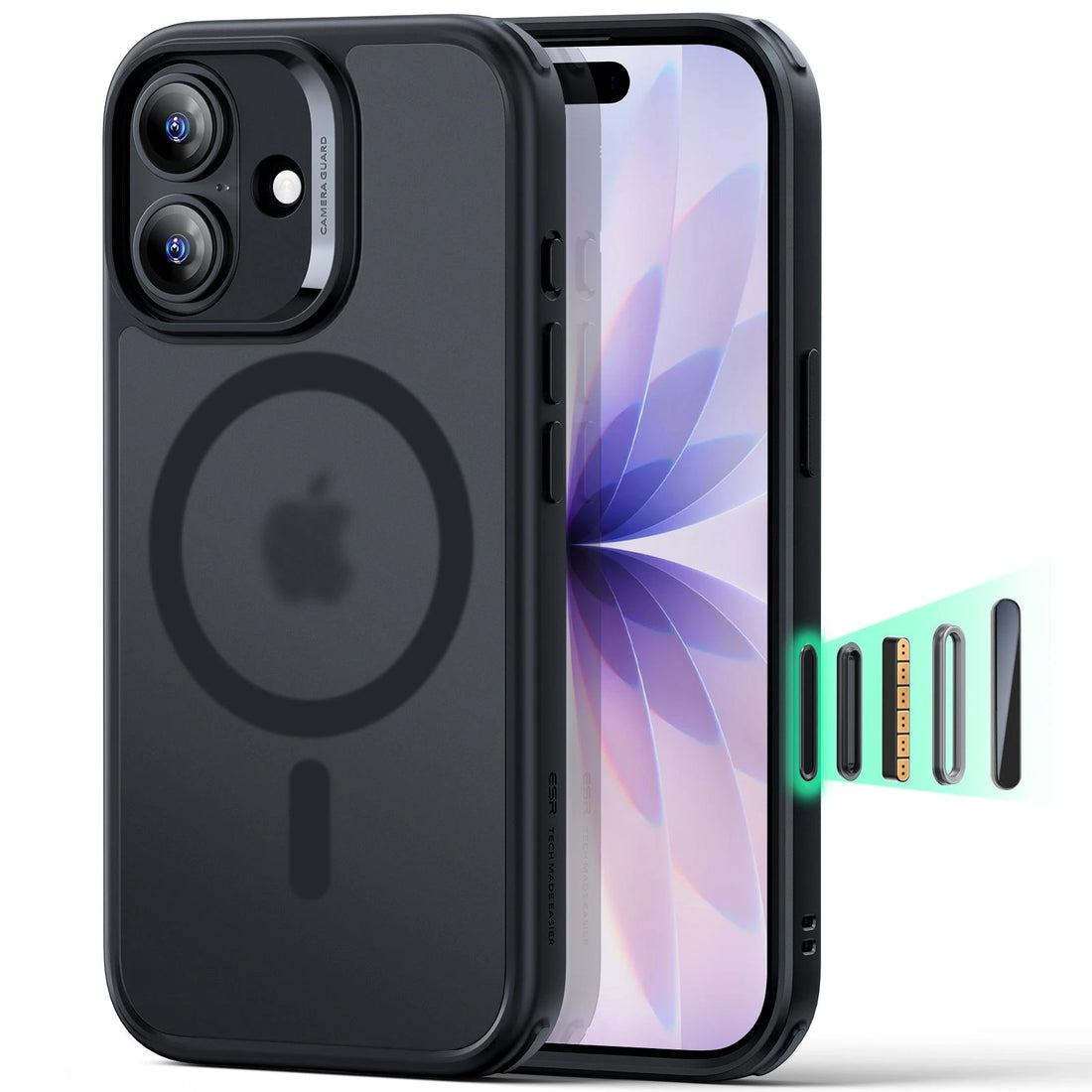 iPhone 17 Classic Hybrid Magnetic Case (Camera Control) - Frosted Black ESR ESR