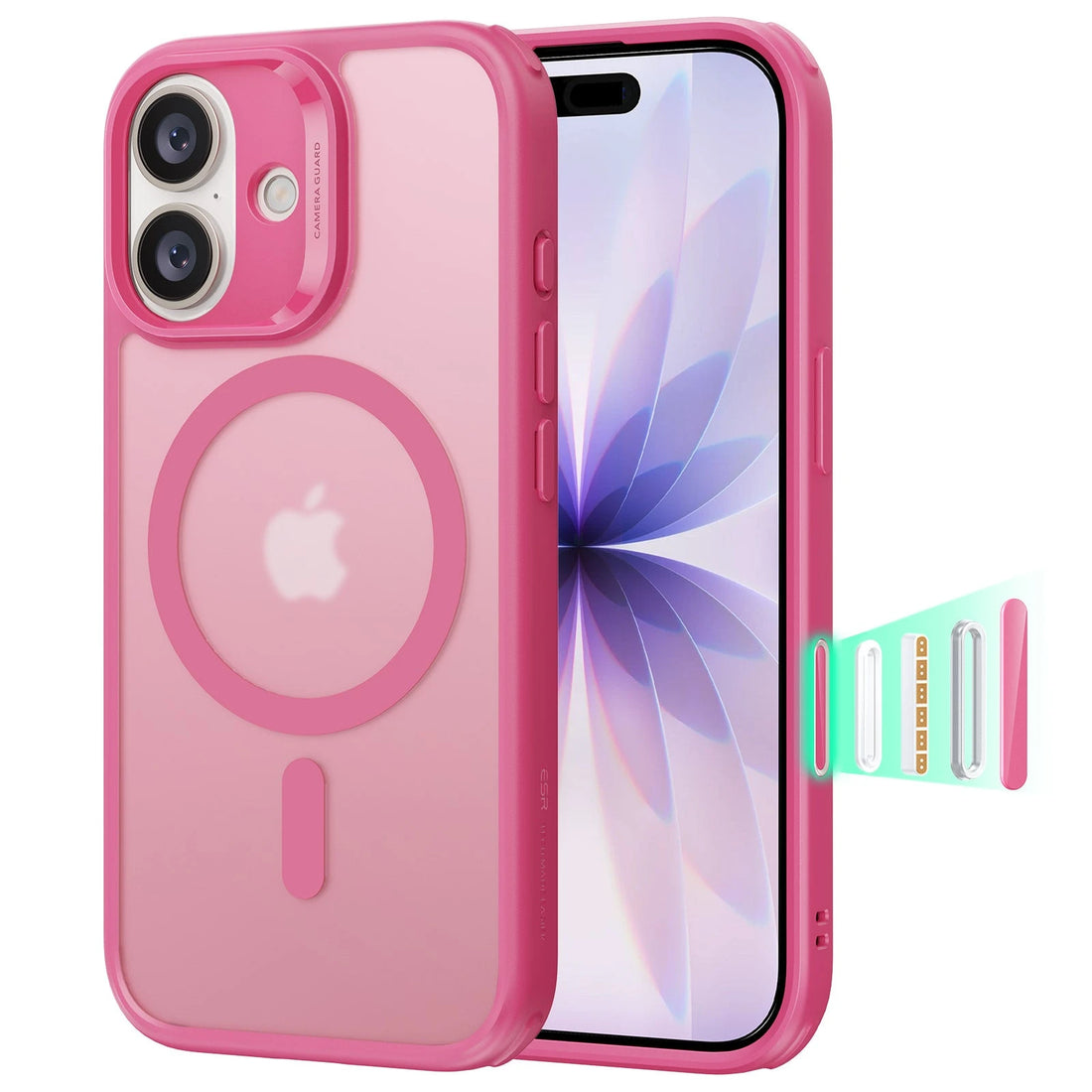 iPhone 17 Classic Hybrid Magnetic Case (Camera Control) - Frosted Pink ESR ESR