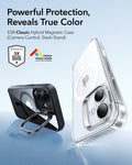 ESR iPhone 17 Magsafe Case with Stand Camera Control Clear Black