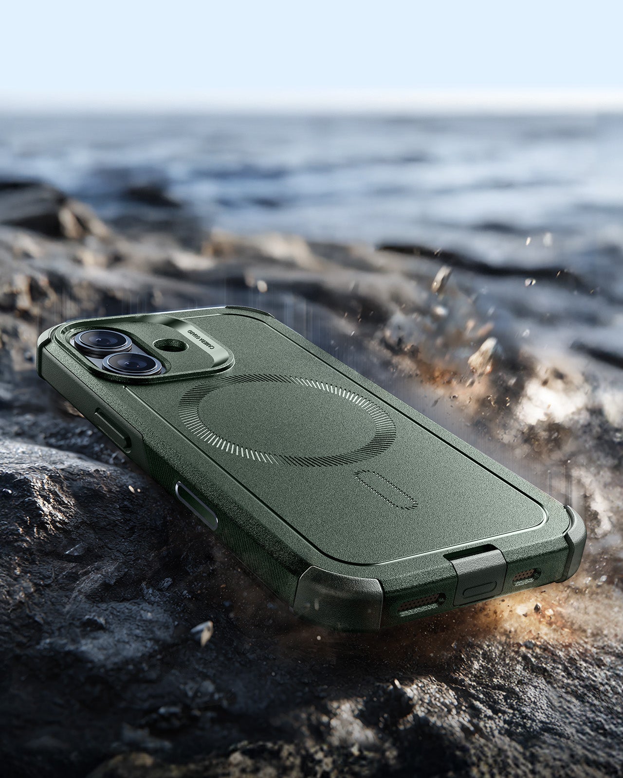 ESR iPhone 17 Cyber Tough Magsafe Case with Camera Control Green