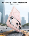 ESR iPhone 17 Pro Magsafe Case with Stand Camera Control Frosted Bubblegum Pink 3× Military Grade Protection