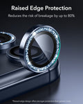 ESR iPhone 17 Pro Max Armorite Camera Lens Protector Blue Shimmer raised edge protection