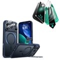 iPhone 17 Pro Max Bundle Classic Hybrid Magnetic Case (Camera Control, Stash Stand) and Armorite Screen Protector - Frosted Blue ESR ESR