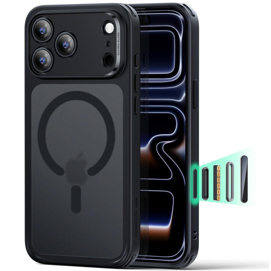 iPhone 17 Pro Max Classic Hybrid Magnetic Case (Camera Control) - Frosted Black ESR ESR