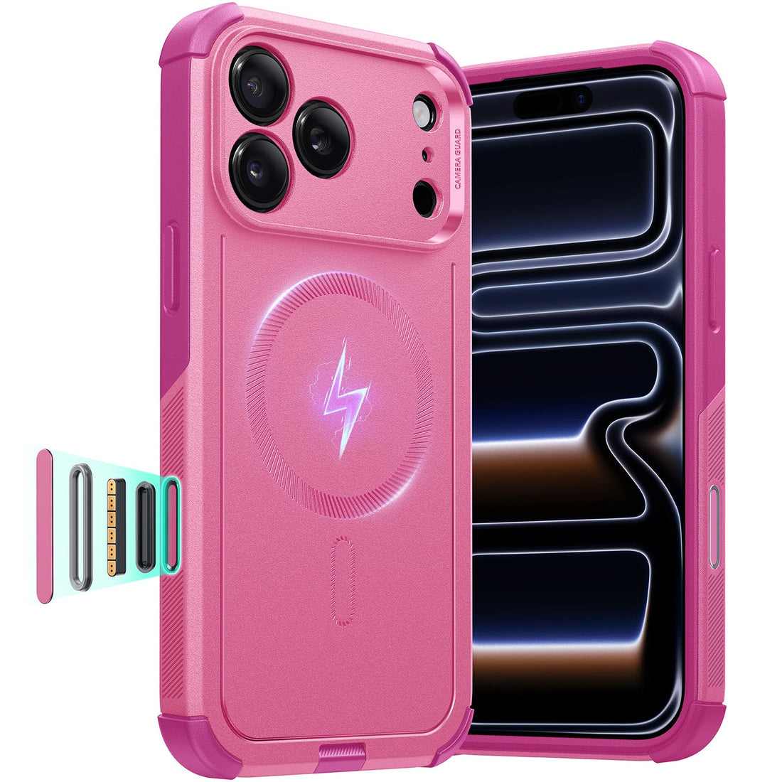 iPhone 17 Pro Max Cyber Tough Magnetic Case (Camera Control) - Rosy Pink ESR ESR