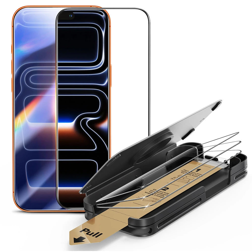 ESR Accessory Glass by Corning 3 Pack 9H+ Glass for iPhone 17 Pro Max Screen Protector, Military Grade Shatterproof & Durable with UltraFit Tray ESR Accessory Glass by Corning 3 Pack 9H+ Glass for iPhone 17 Pro Max Screen Protector, Military Grade Shatterproof & Durable with UltraFit Tray